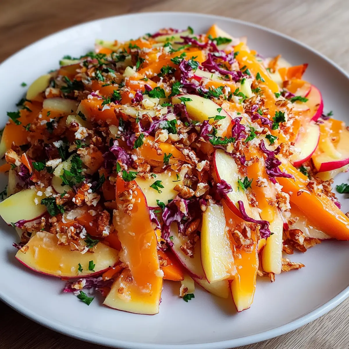 Crunchy Apple Carrot Salad with Creamy Citrus Dressing