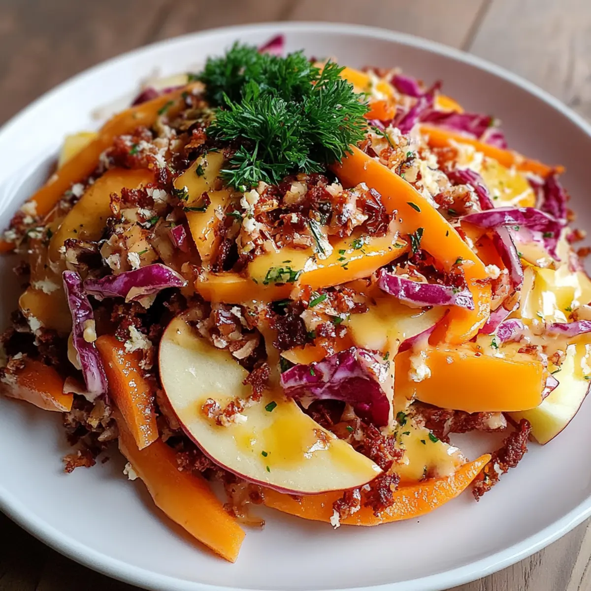 Crunchy Apple Carrot Salad with Creamy Citrus Dressing
