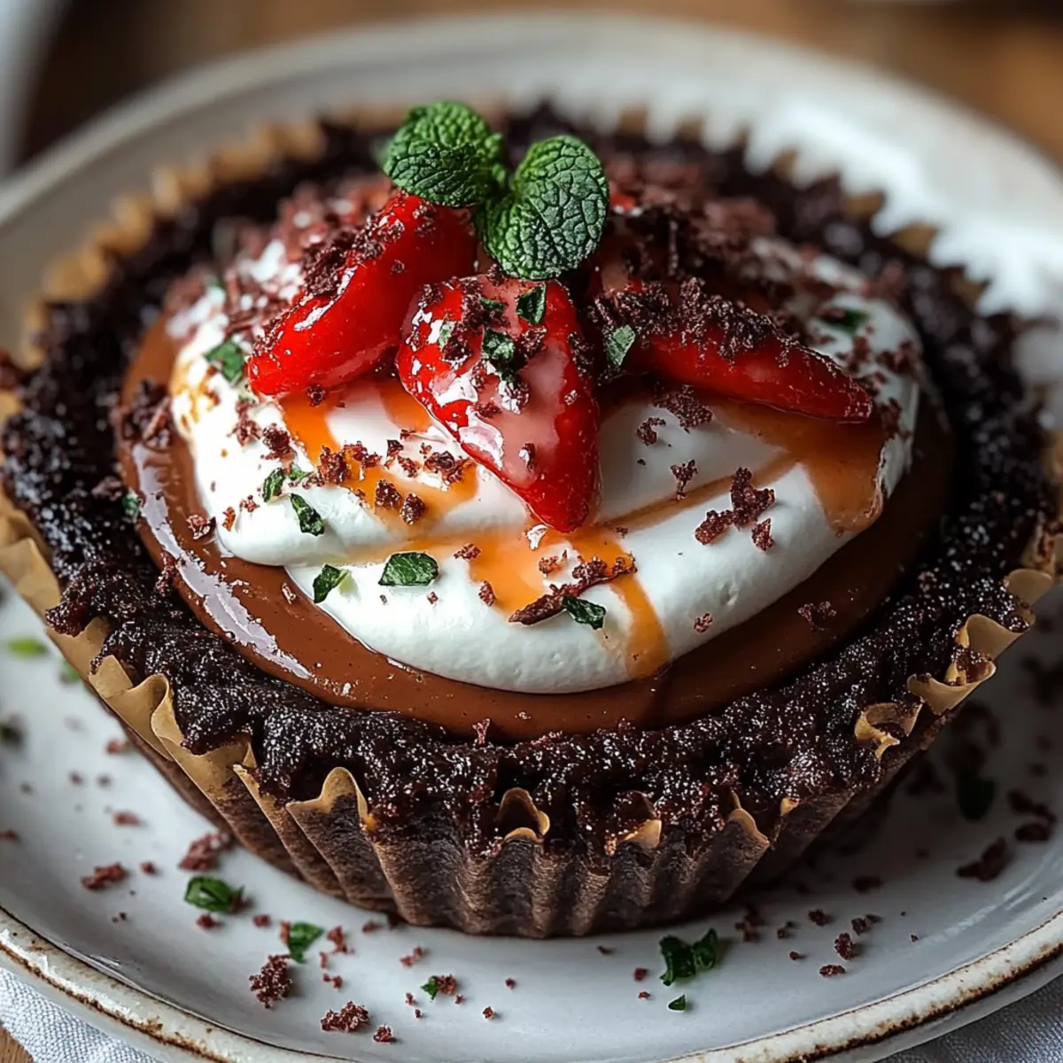 Dark Chocolate Peppermint Mousse Tart