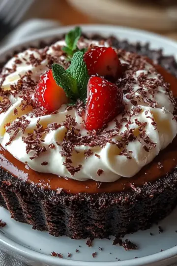 Dark Chocolate Peppermint Mousse Tart