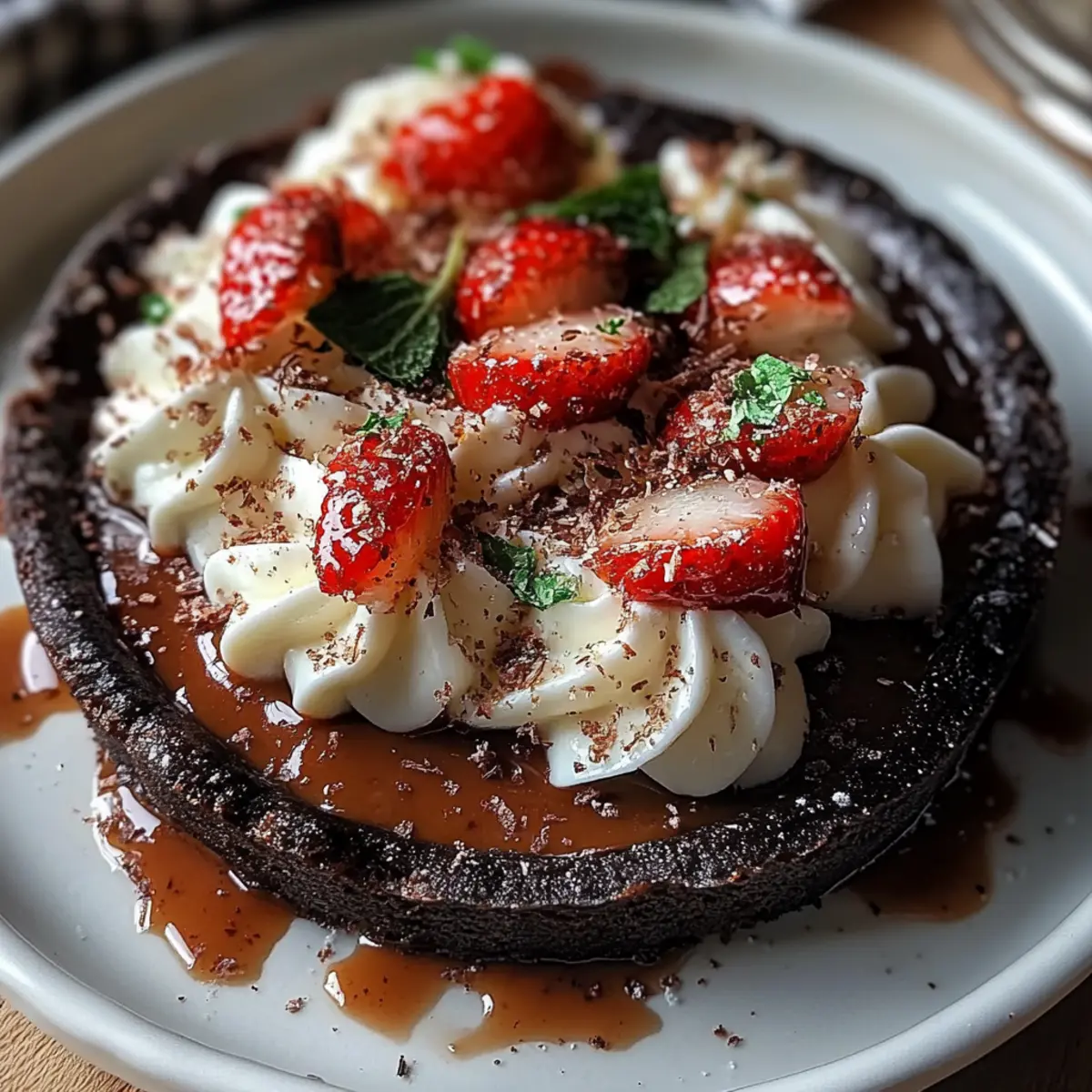 Dark Chocolate Peppermint Mousse Tart