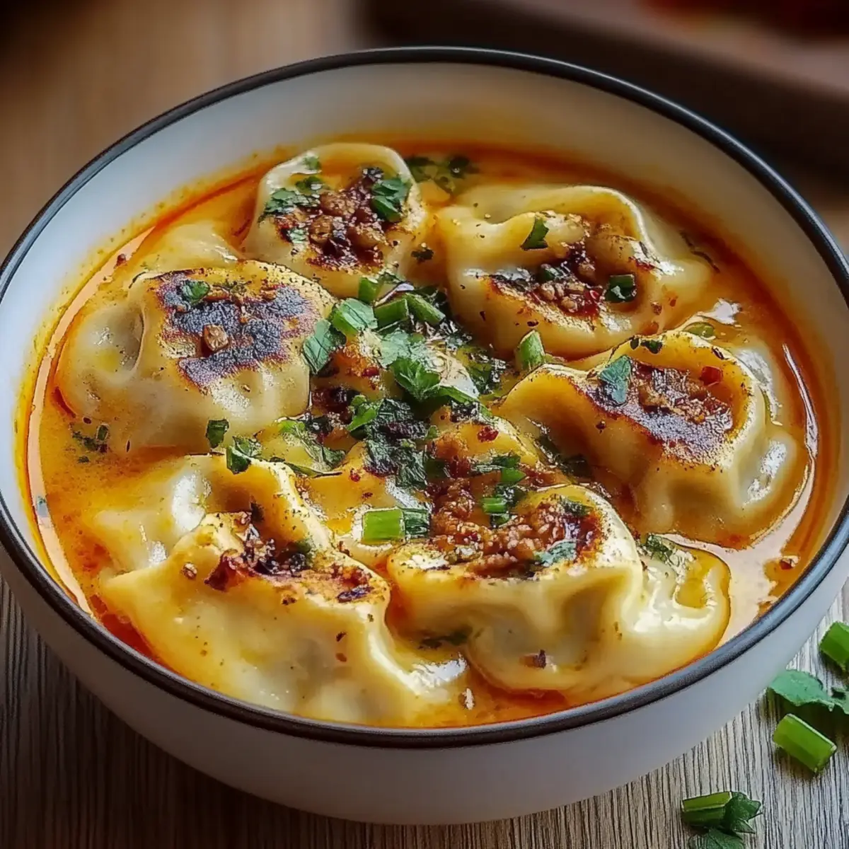 Dumplings Curry Soup