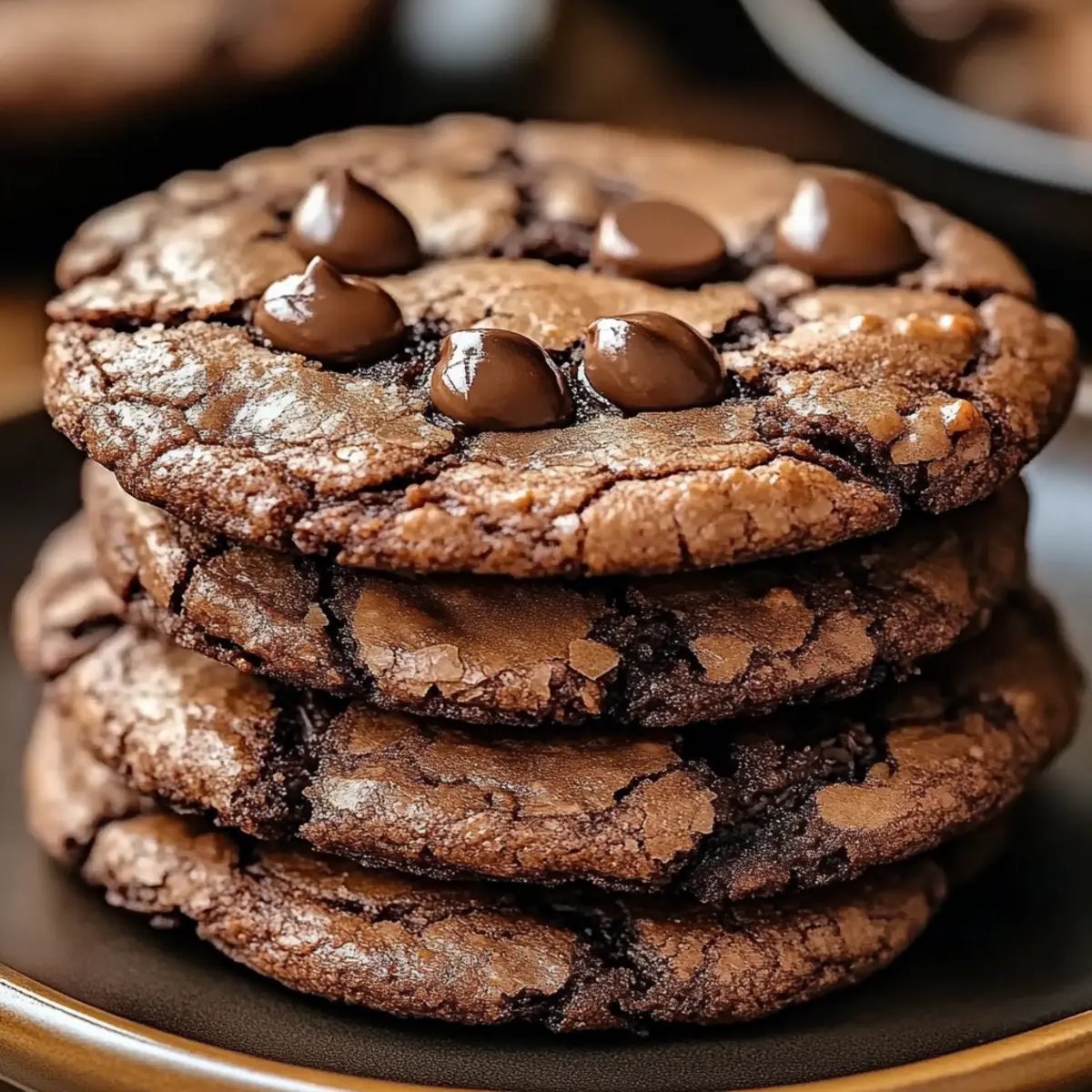 Espresso Chocolate Fudge Cookies