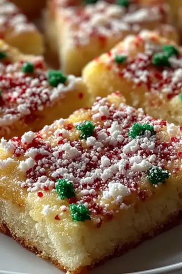 Festive Christmas Sugar Cookie Bars