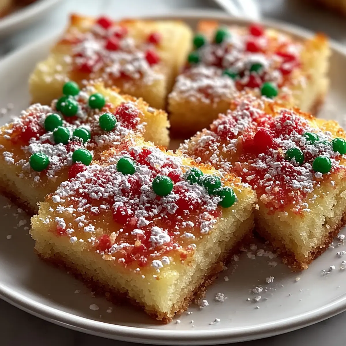 Festive Christmas Sugar Cookie Bars