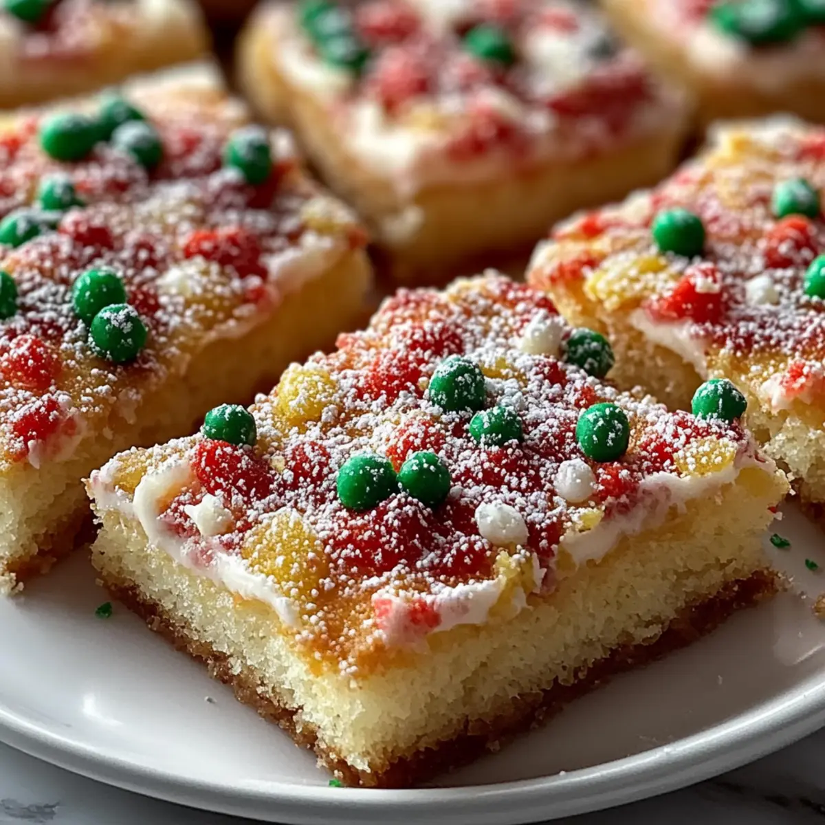 Festive Christmas Sugar Cookie Bars