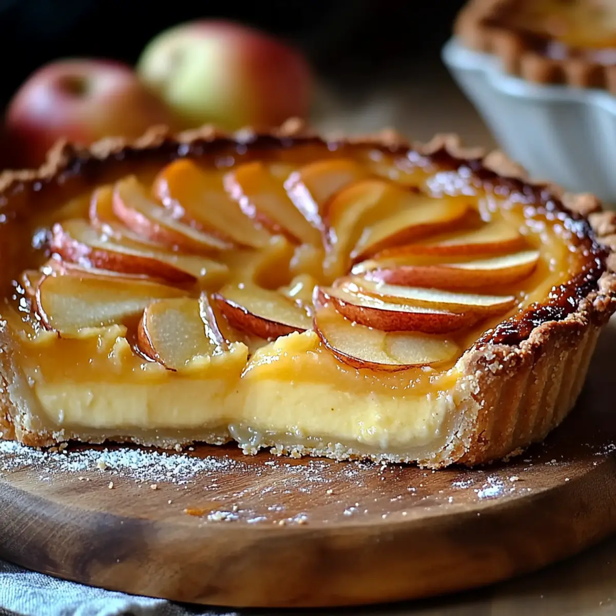 French Custard Pie with Apples