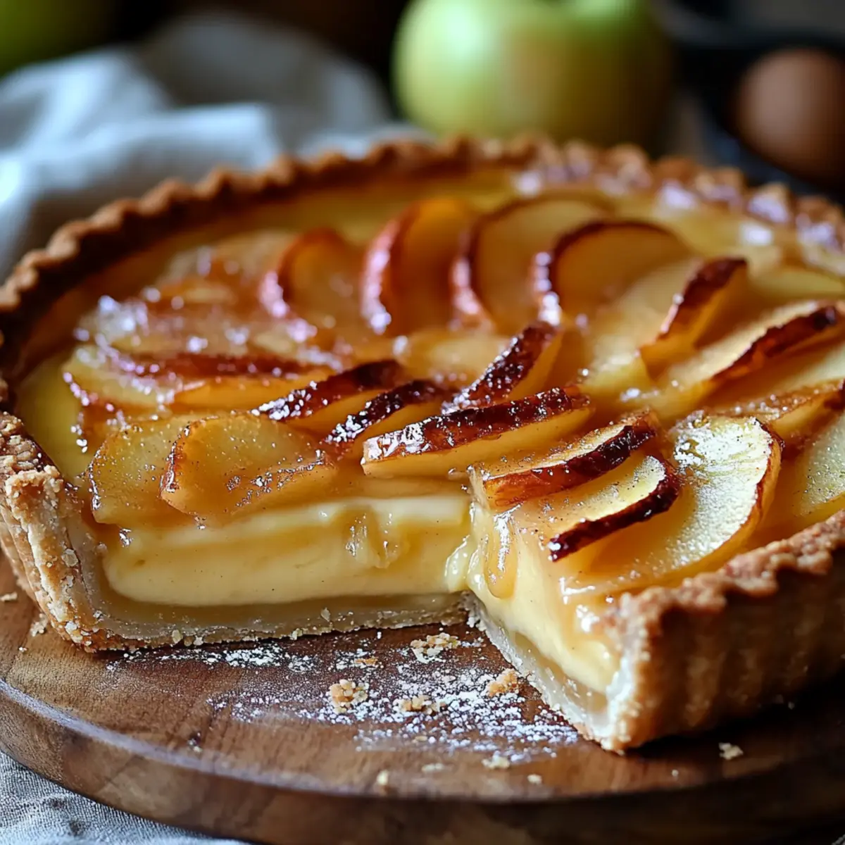 French Custard Pie with Apples