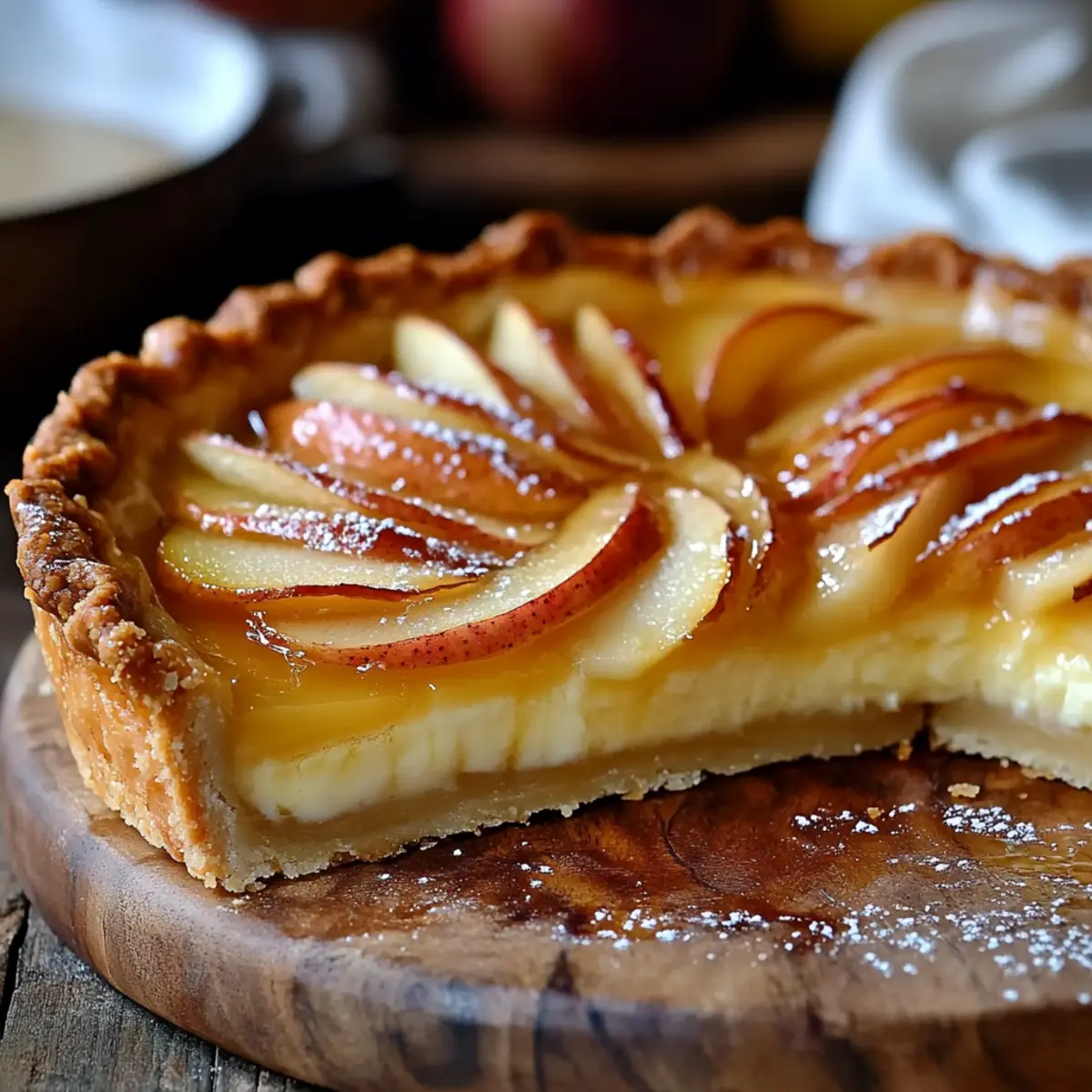 French Custard Pie with Apples