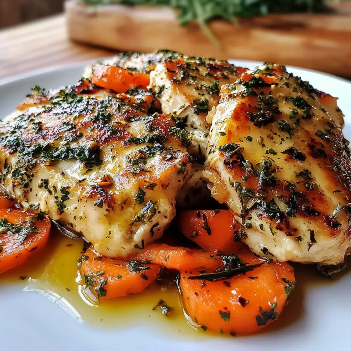 Garlic Herb Chicken & Carrot Plate