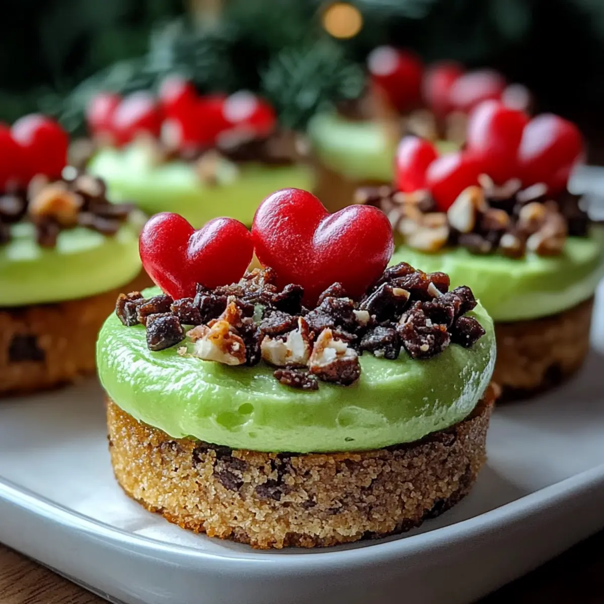 Grinch Mini Cheesecakes