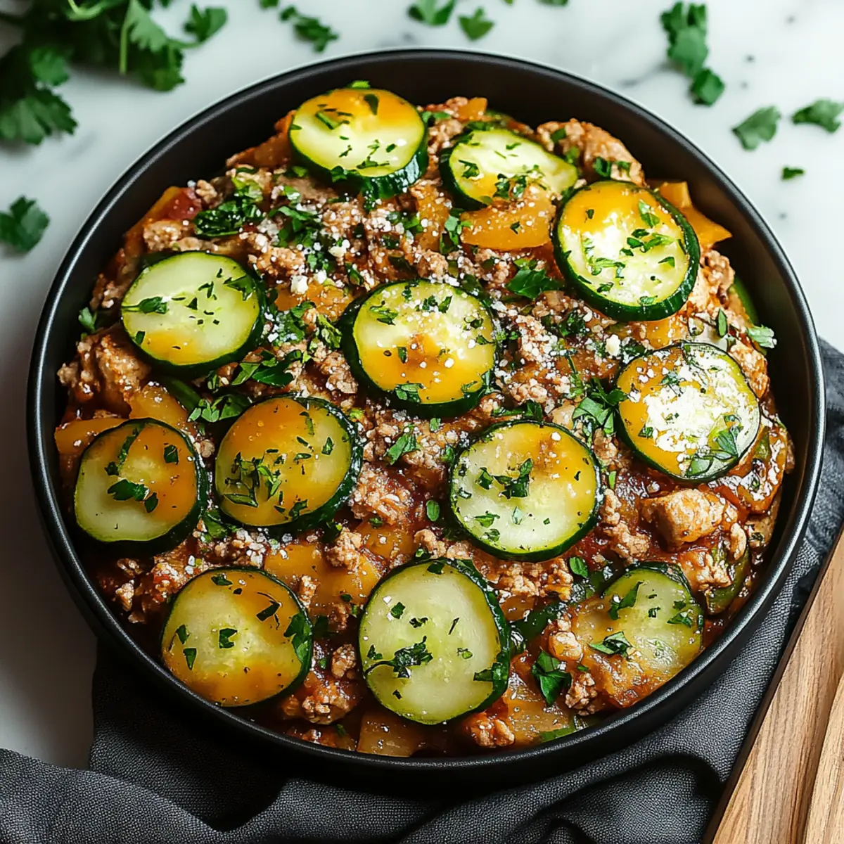 Ground Turkey and Zucchini Skillet