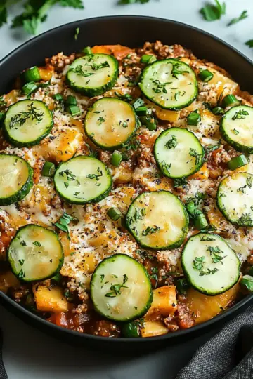 Ground Turkey and Zucchini Skillet
