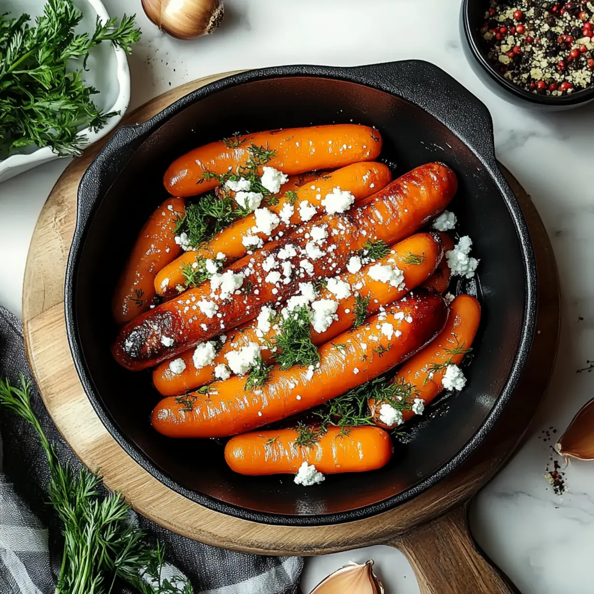 Honey Garlic Butter Roasted Carrots