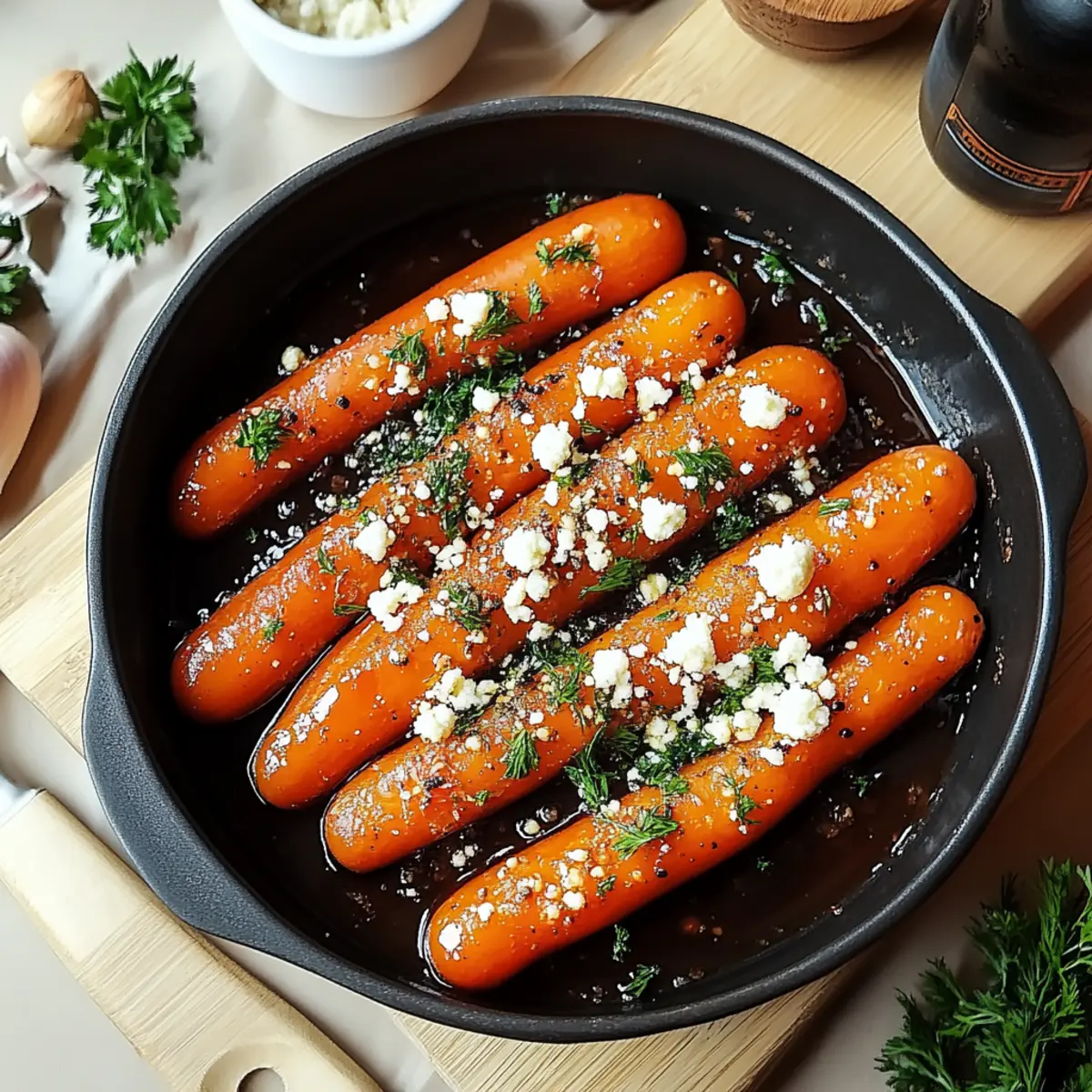 Honey Garlic Butter Roasted Carrots