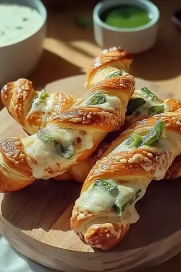 Jalapeños Popper Puff Pastry Twists