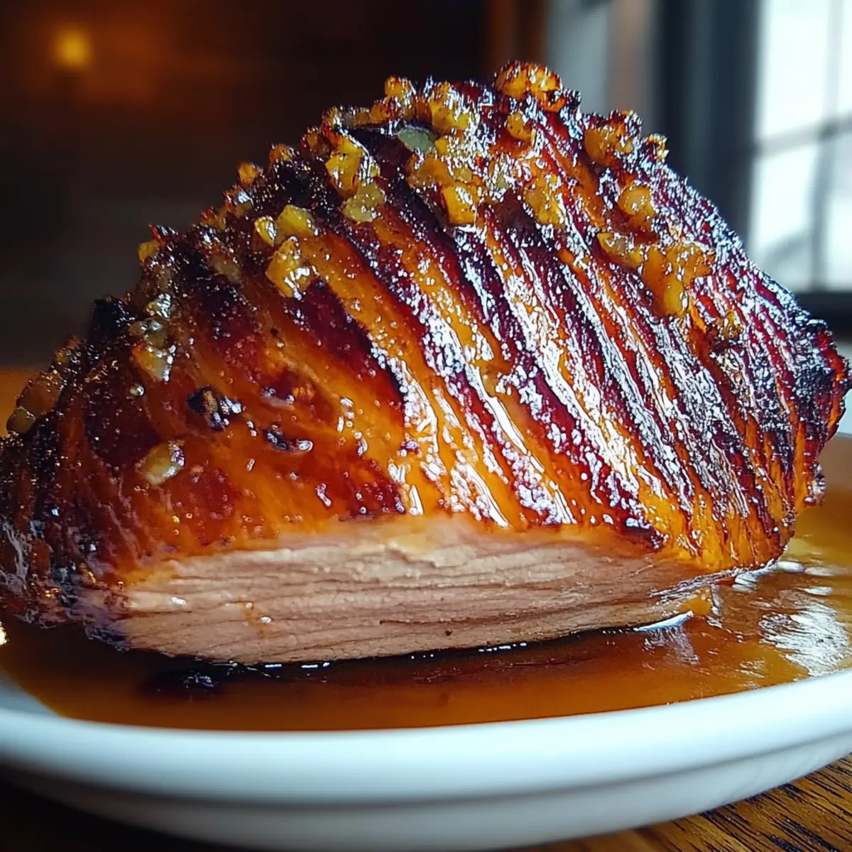 Maple Bourbon Glazed Ham