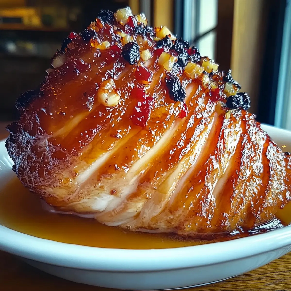 Maple Bourbon Glazed Ham