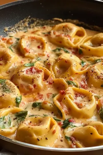 One Pan Tuscan Tortellini