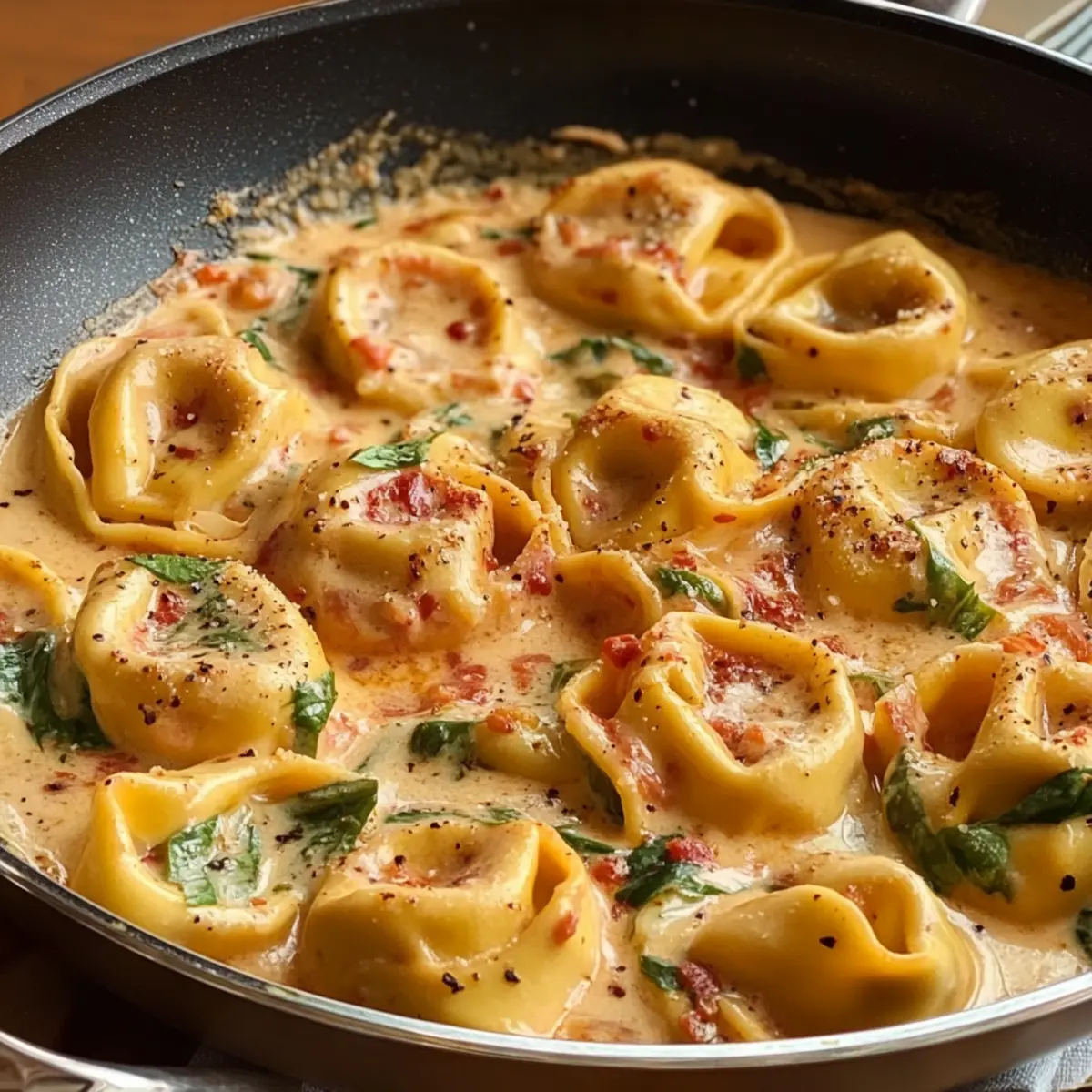 One Pan Tuscan Tortellini