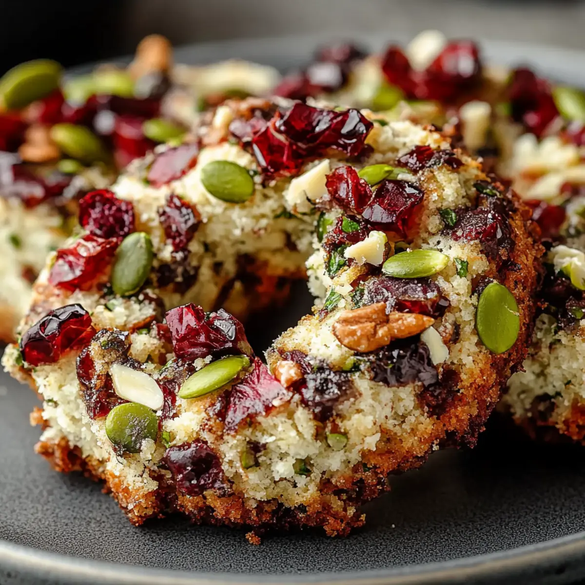 Pistachio Cranberry Wreath Cookies