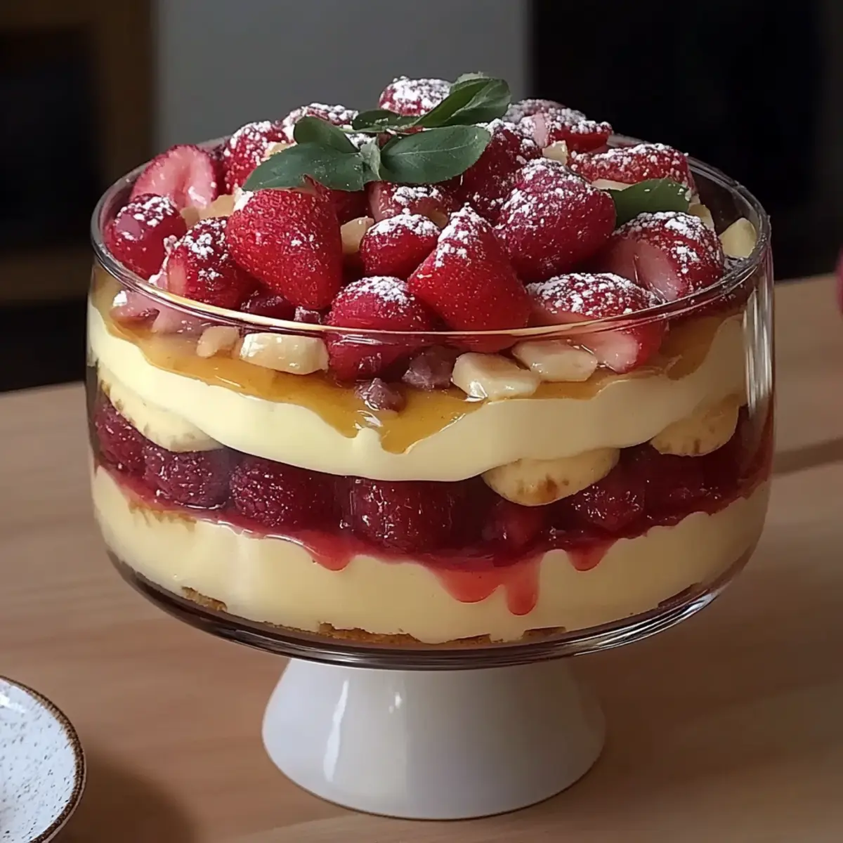 Raspberry and Almond Trifle