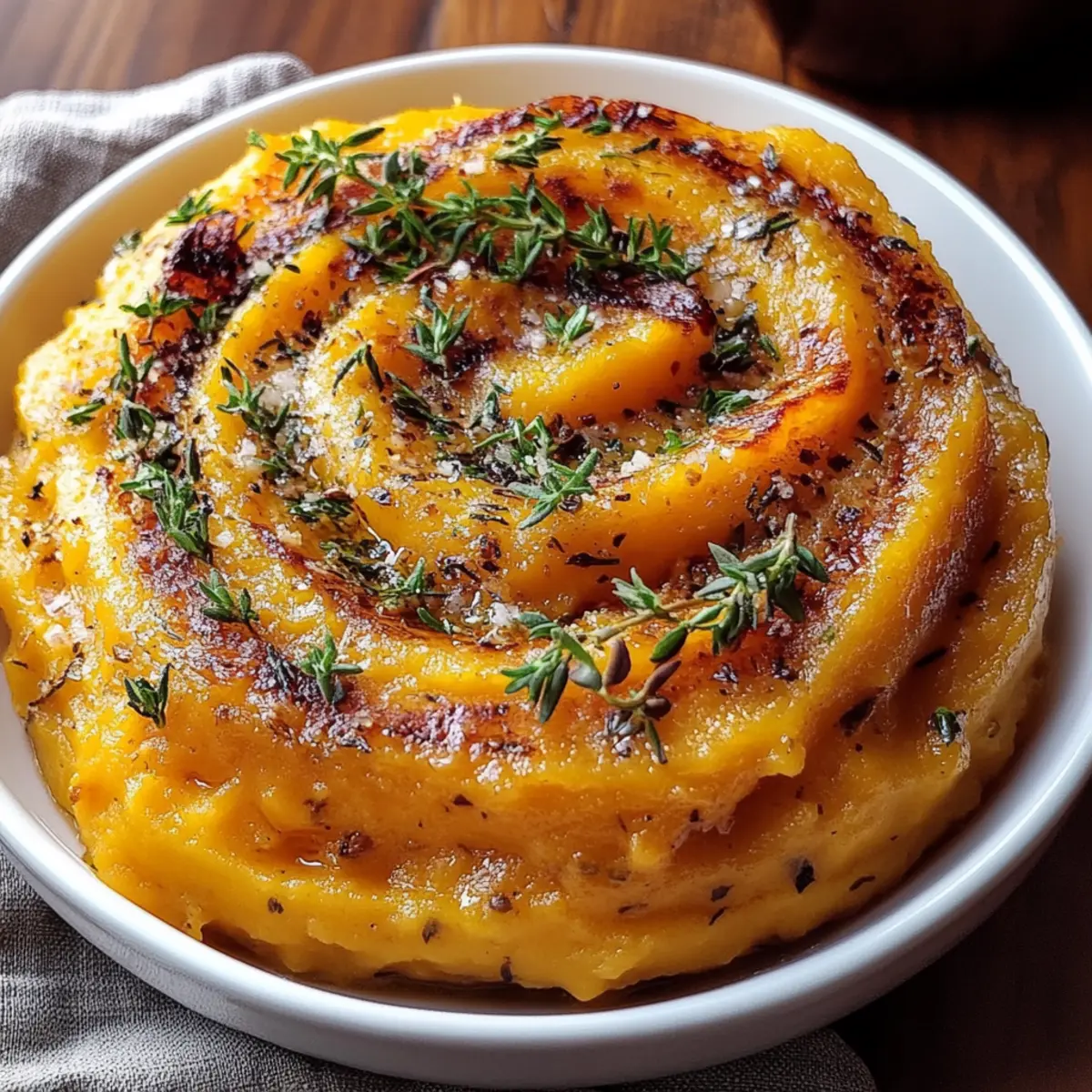 Roasted Garlic Mashed Butternut Squash