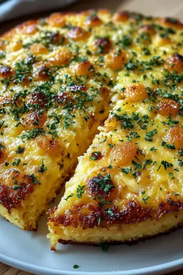 Savory Baked Corn Pudding with Cheddar and Herbs