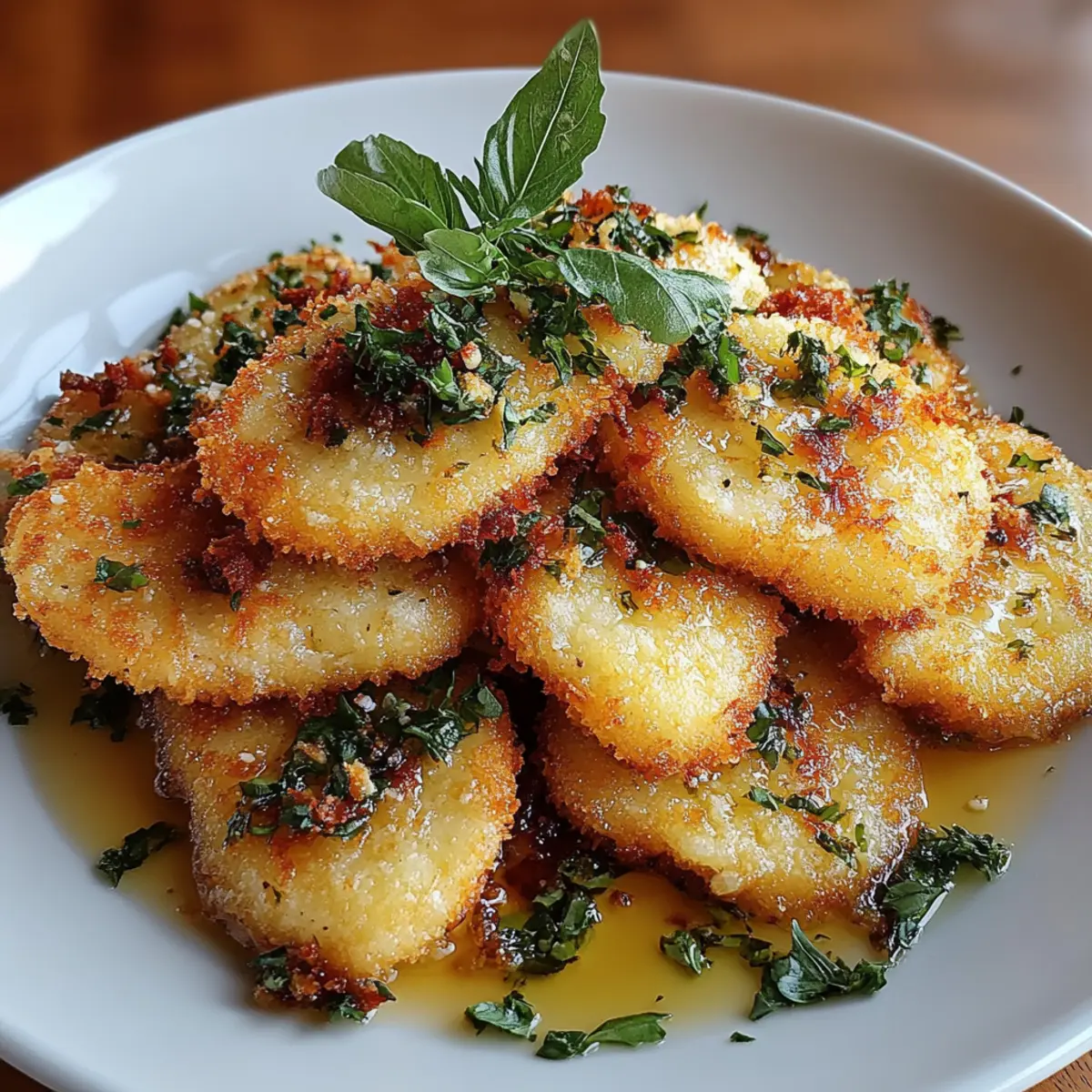 Savory Crispy Fried False with Zesty Herb Infusion