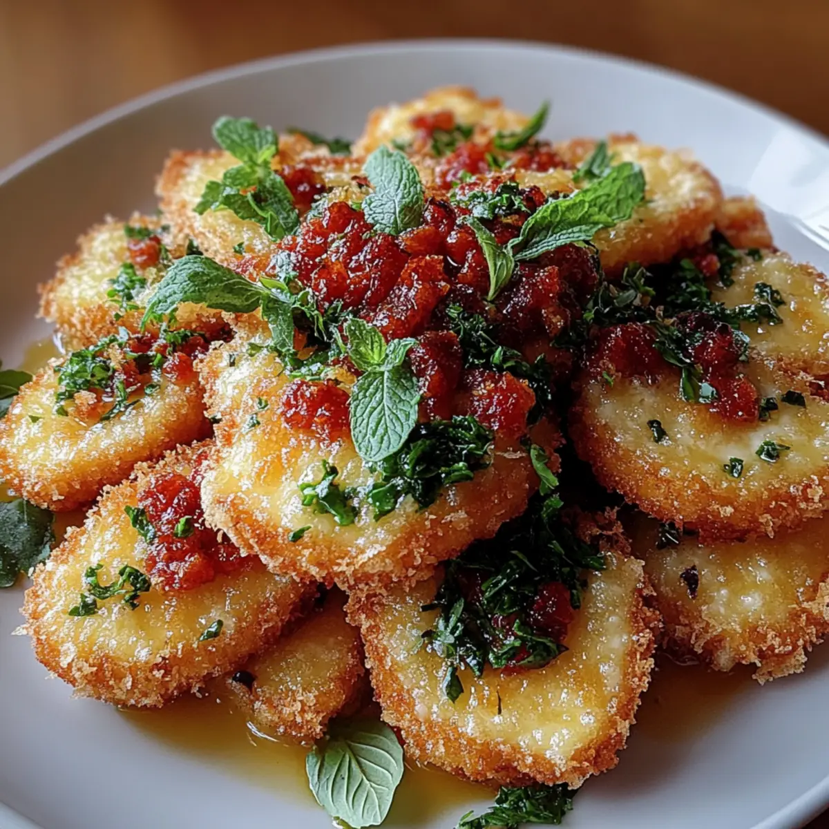 Savory Crispy Fried False with Zesty Herb Infusion