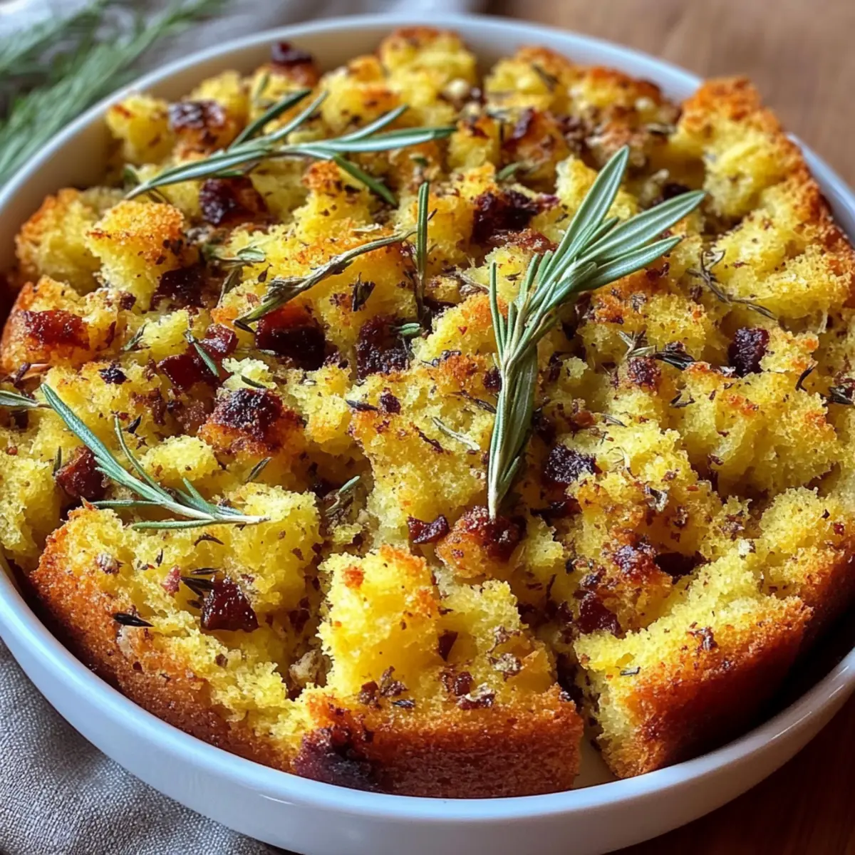 Savory Herb-Infused Baked Cornbread Stuffing