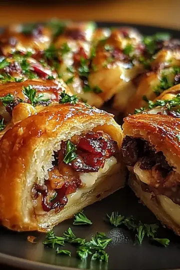Savory Turkey and Cranberry Crescent Ring