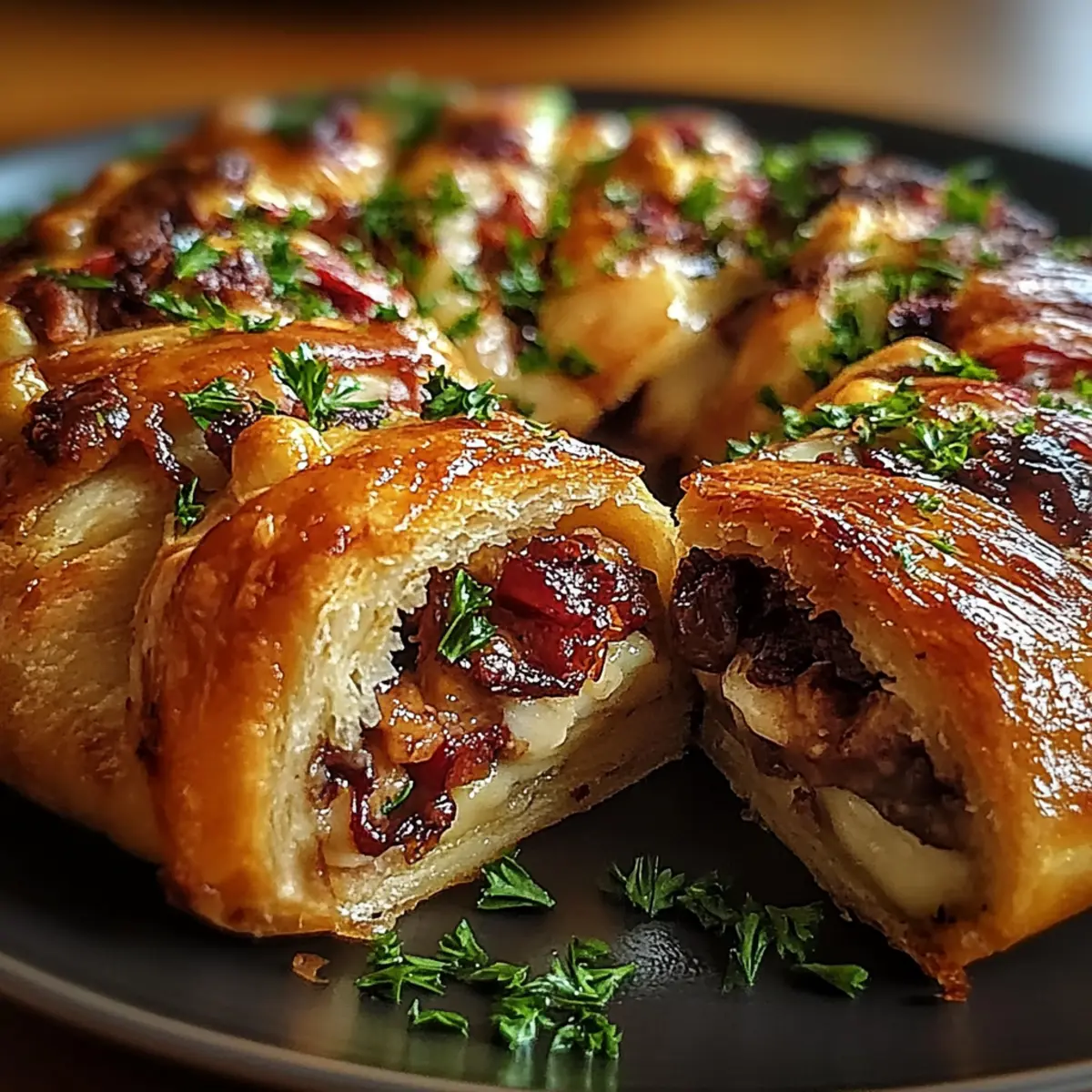 Savory Turkey and Cranberry Crescent Ring