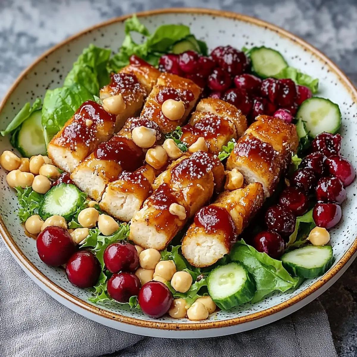 Sesame Chicken and Chickpea Salad