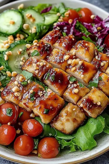 Sesame Chicken and Chickpea Salad