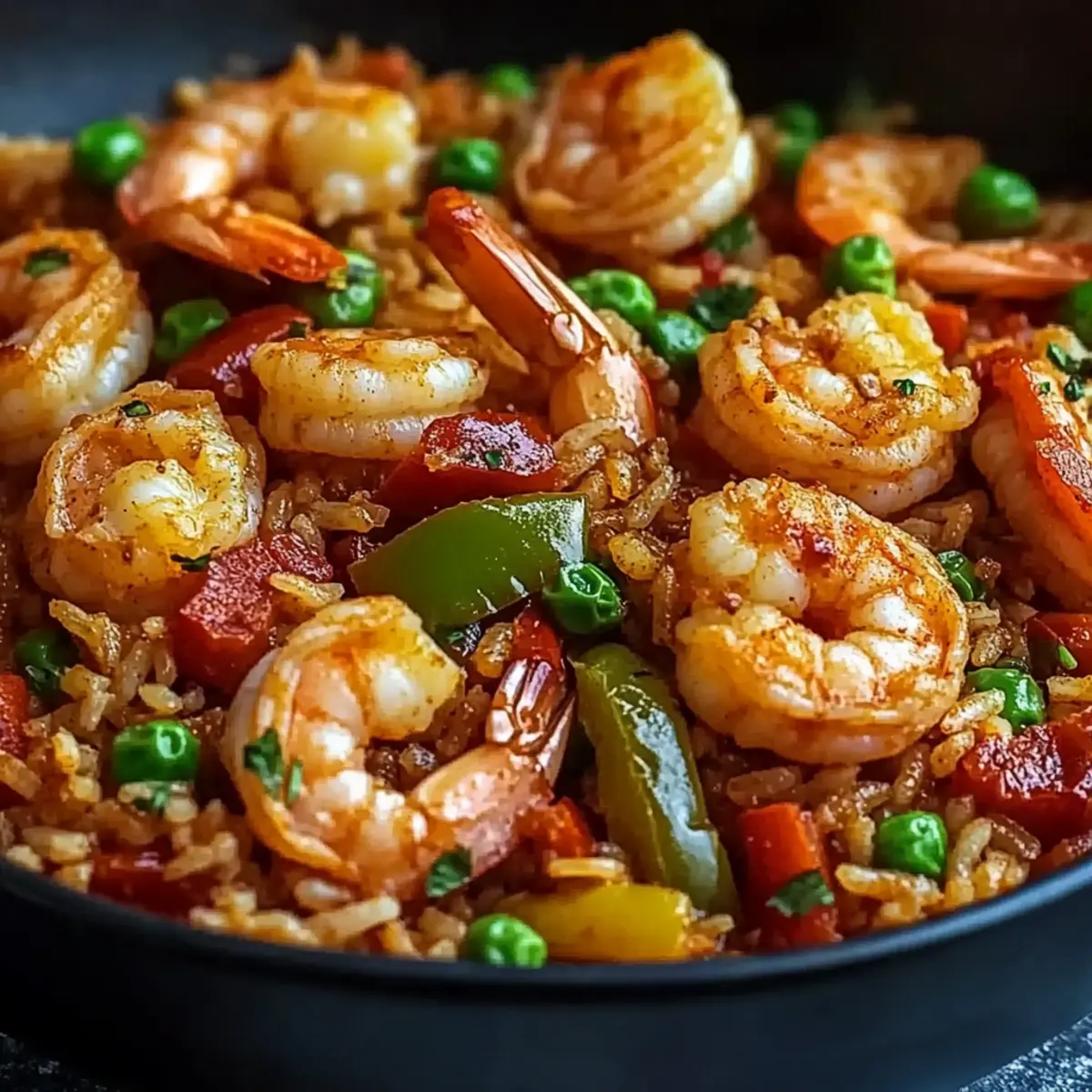 Shrimp Dirty Rice with Bell Peppers & Spice