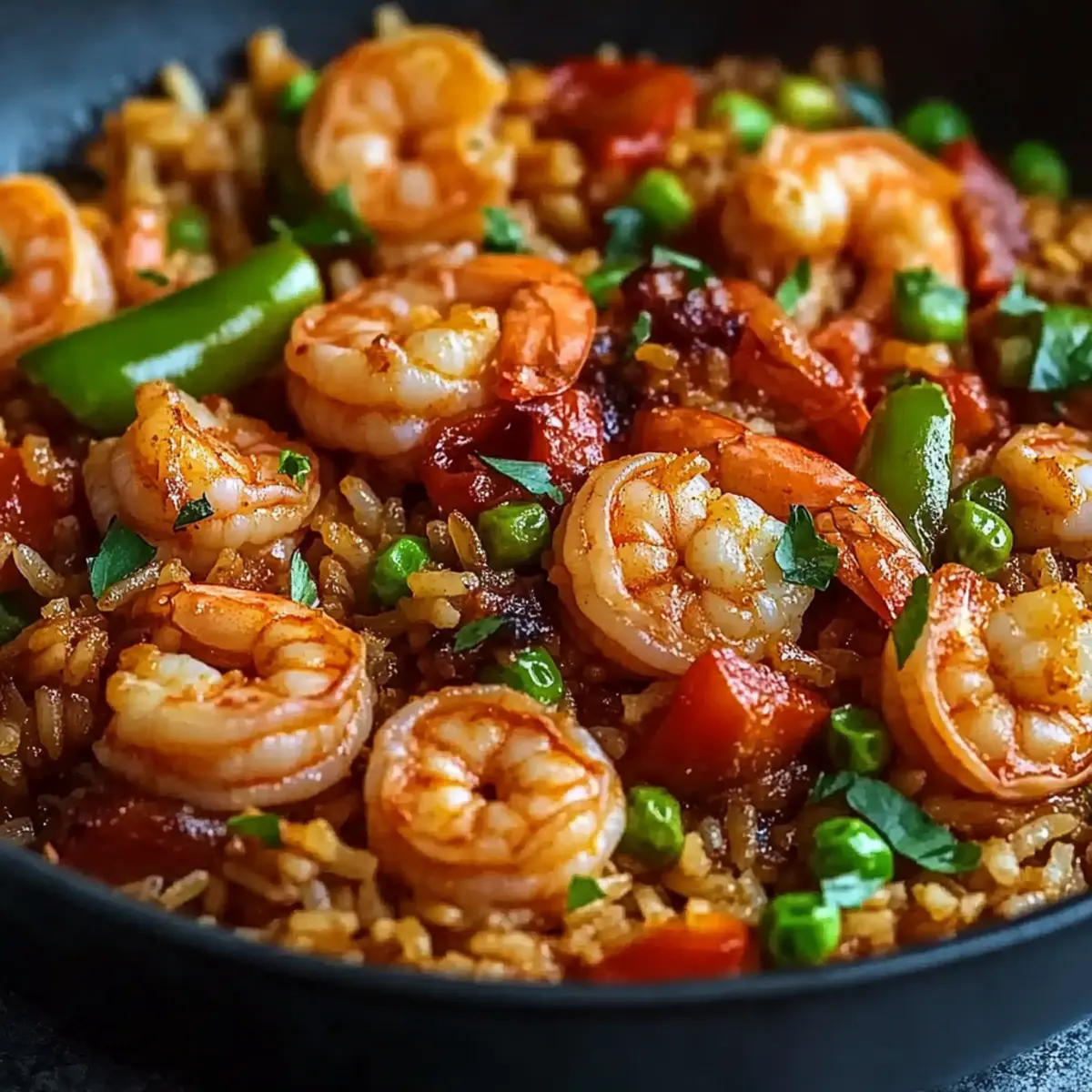Shrimp Dirty Rice with Bell Peppers & Spice