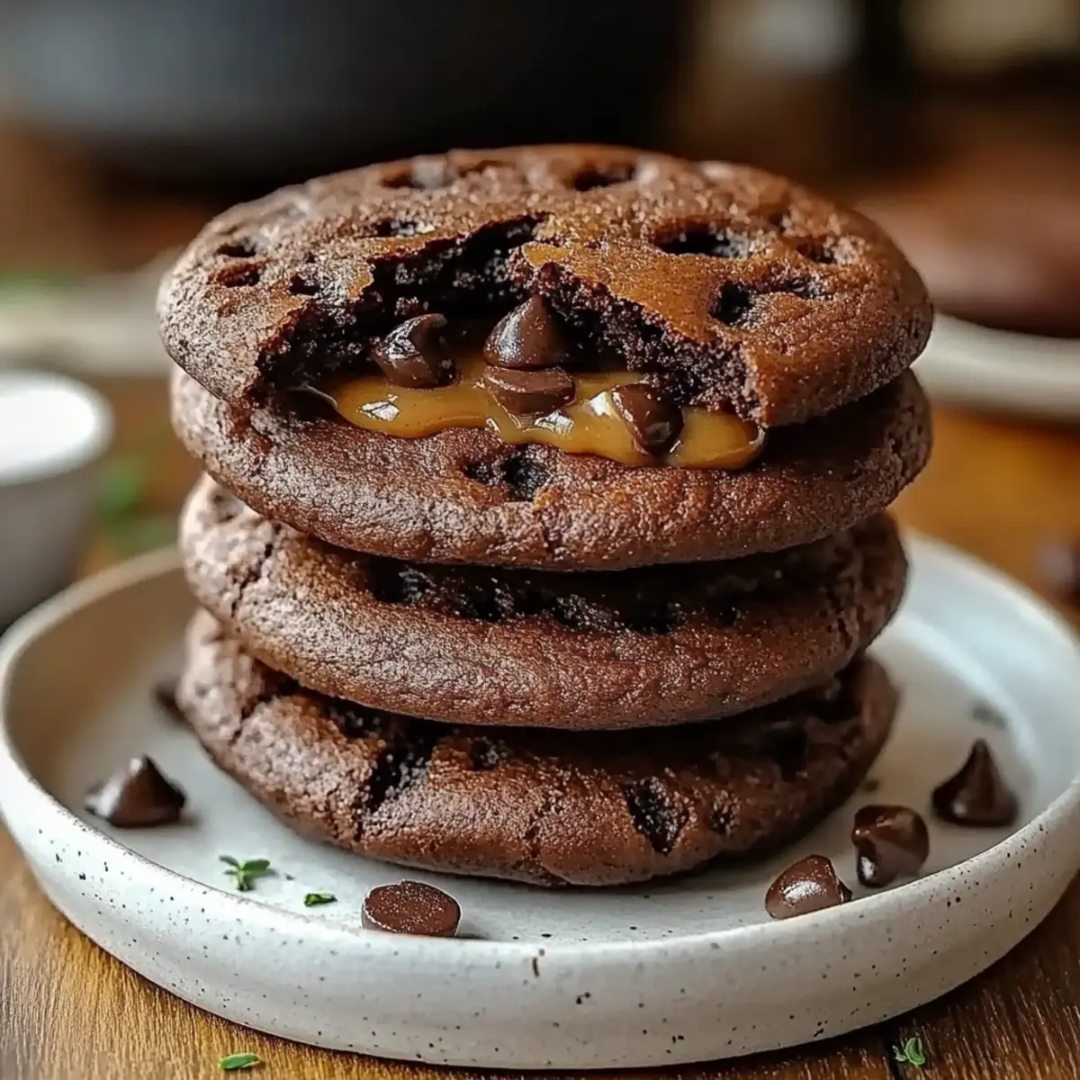 Soft Batch Double Chocolate Cookies