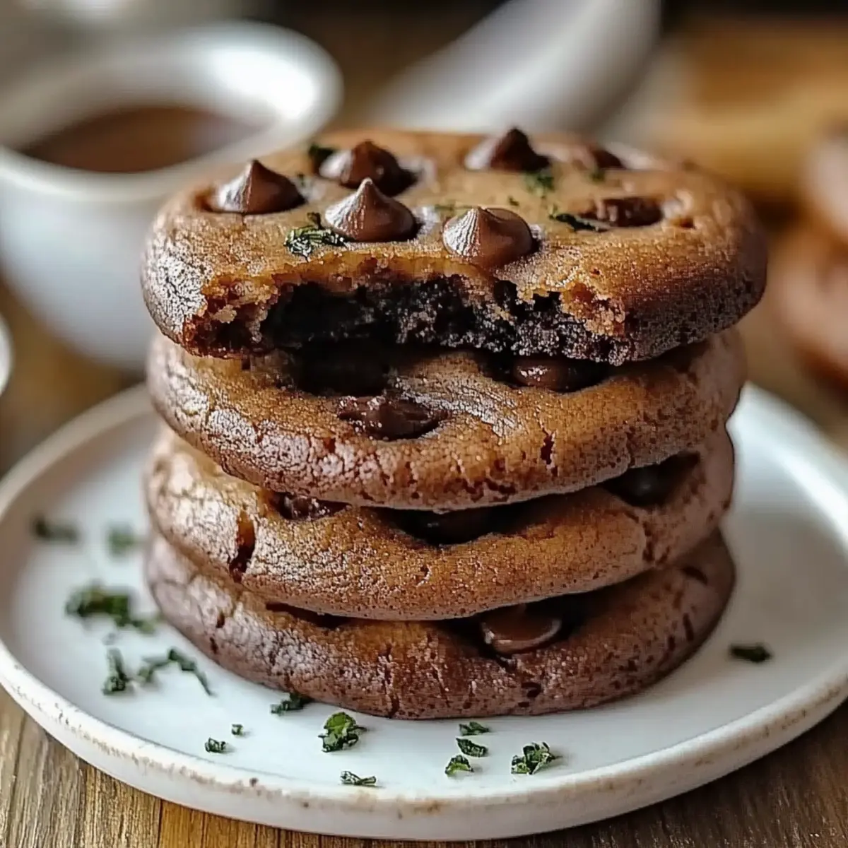 Soft Batch Double Chocolate Cookies