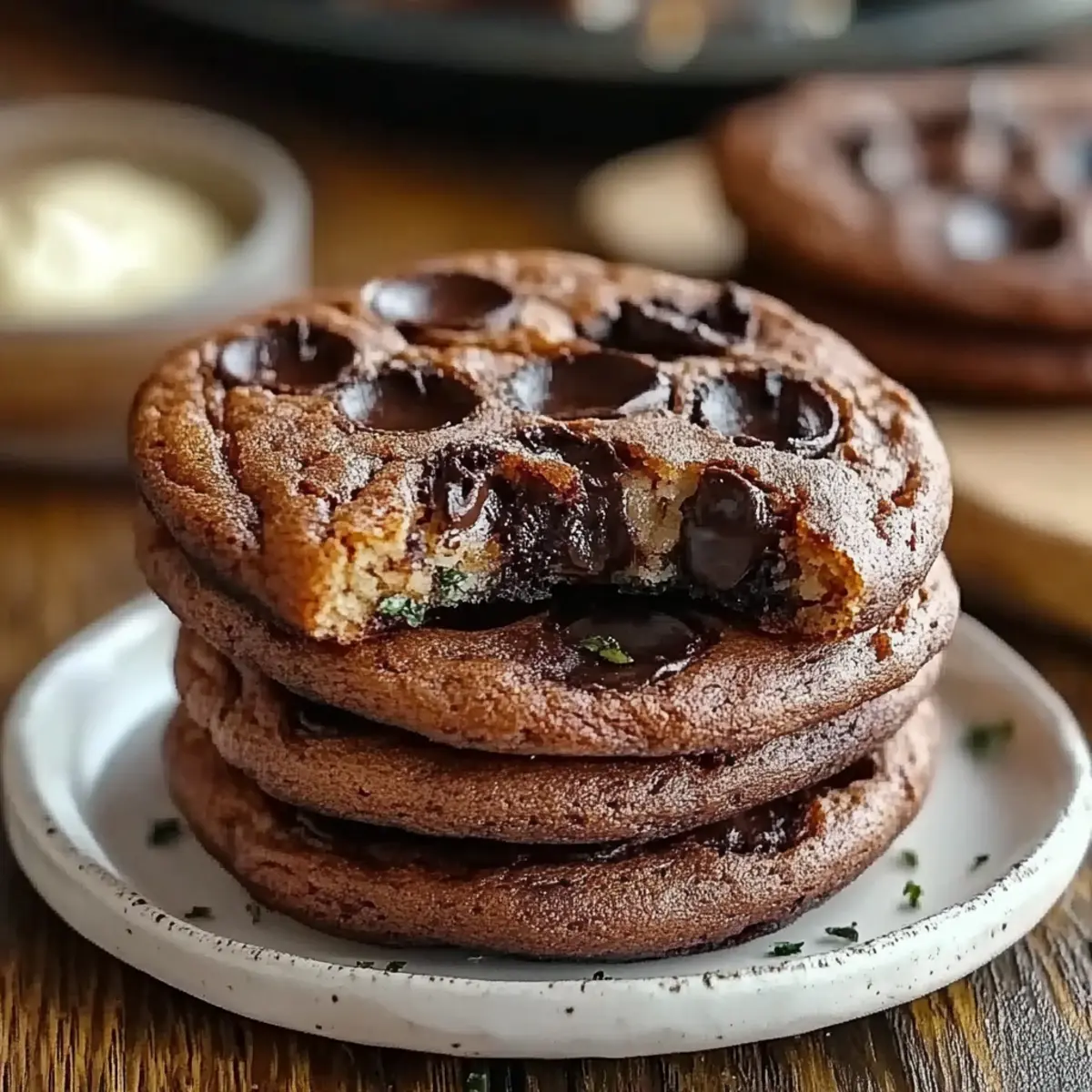 Soft Batch Double Chocolate Cookies