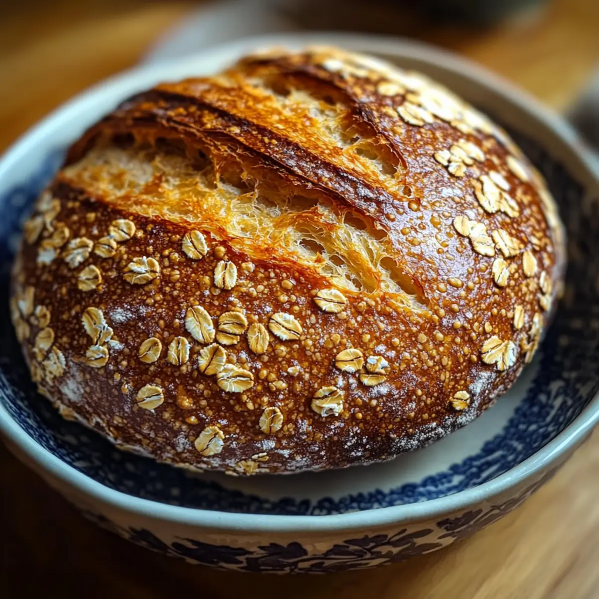 Soft and Chewy Honey Oat Sourdough Bread