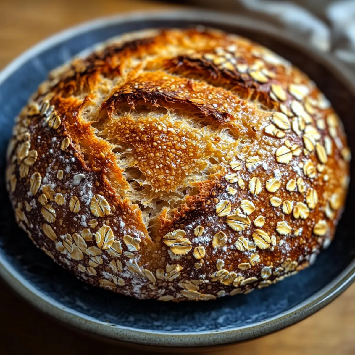 Soft and Chewy Honey Oat Sourdough Bread