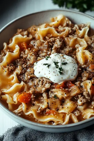 Sour Cream Beef Noodle Casserole