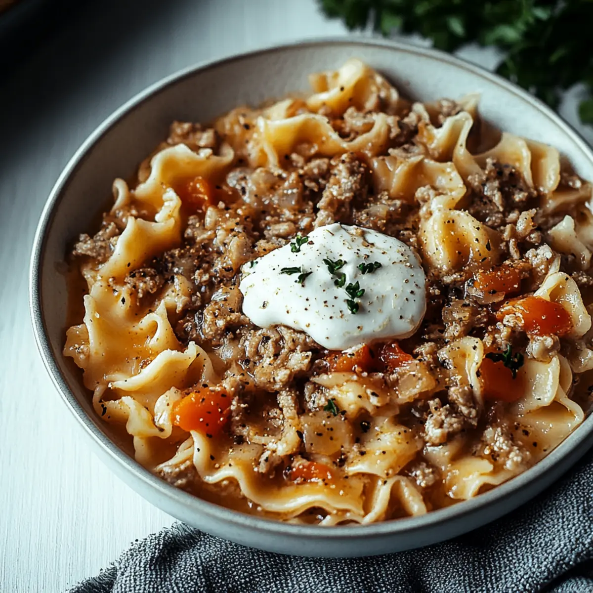 Sour Cream Beef Noodle Casserole