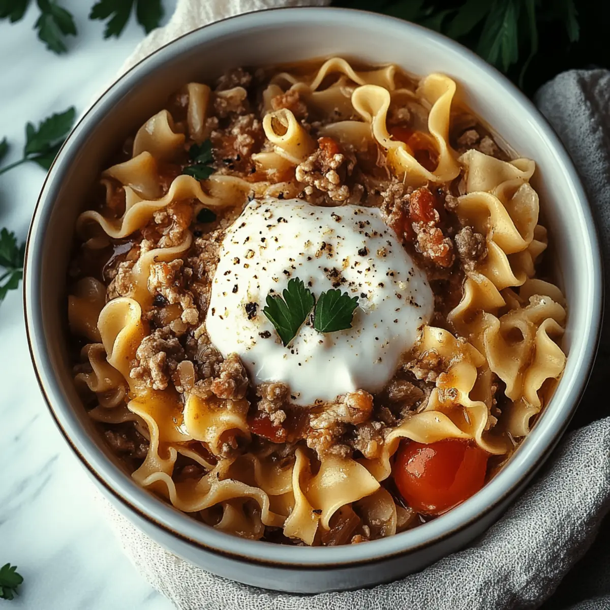 Sour Cream Beef Noodle Casserole