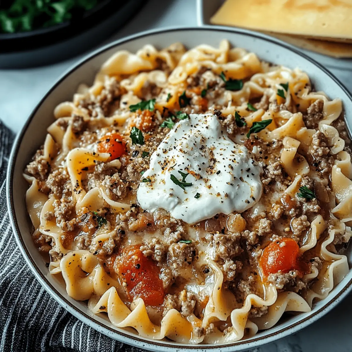Sour Cream Beef Noodle Casserole