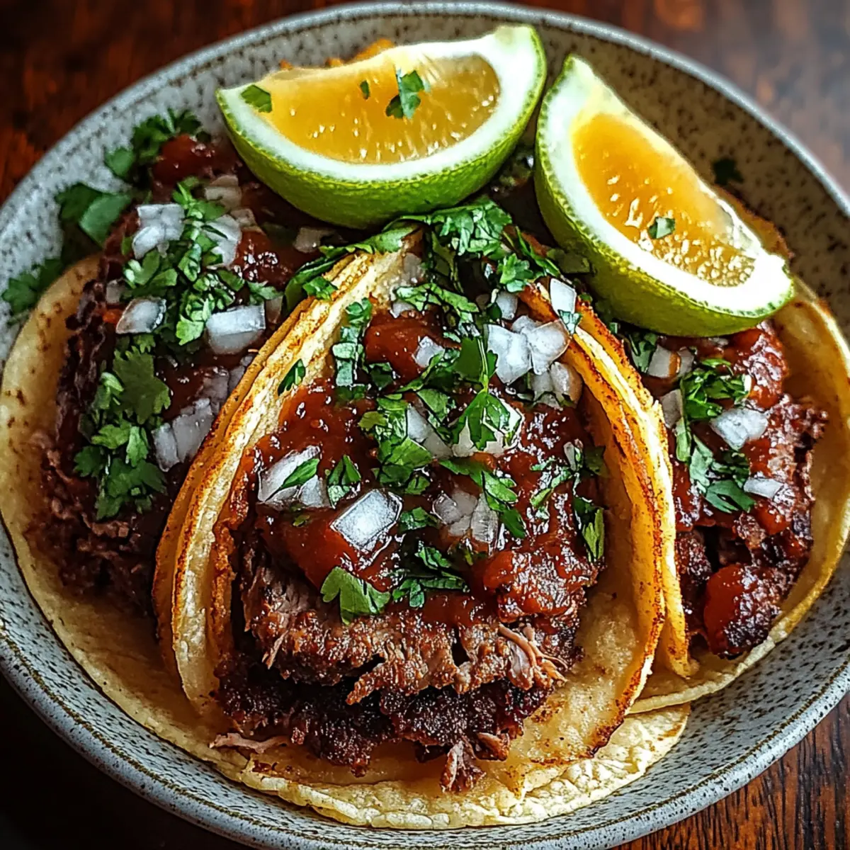 Spicy Slow-Cooked Mexican Birria Tacos