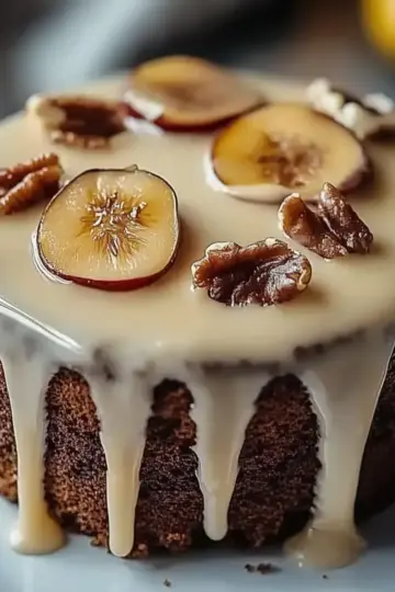Vanilla Banana Walnut Cake