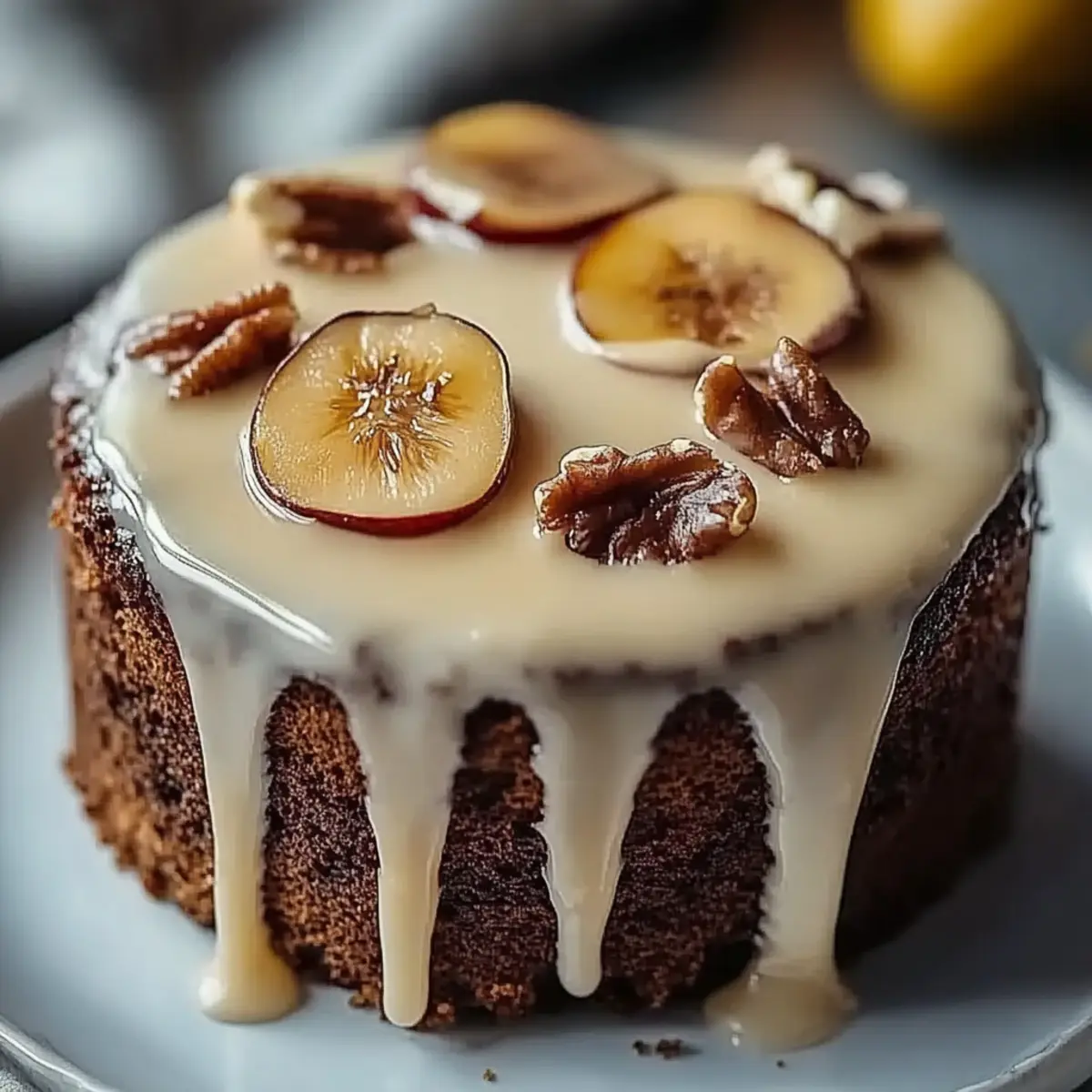 Vanilla Banana Walnut Cake