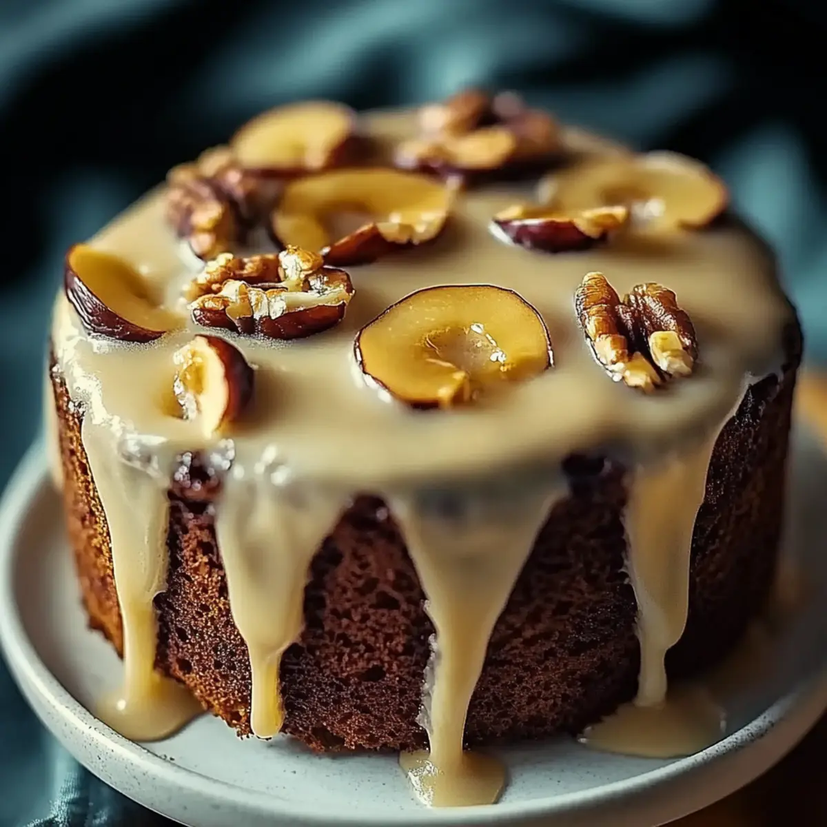 Vanilla Banana Walnut Cake